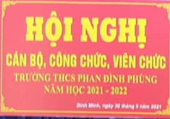  Hội nghị Cán bộ, Công chức, Viên chức năm học 2021 - 2022. 